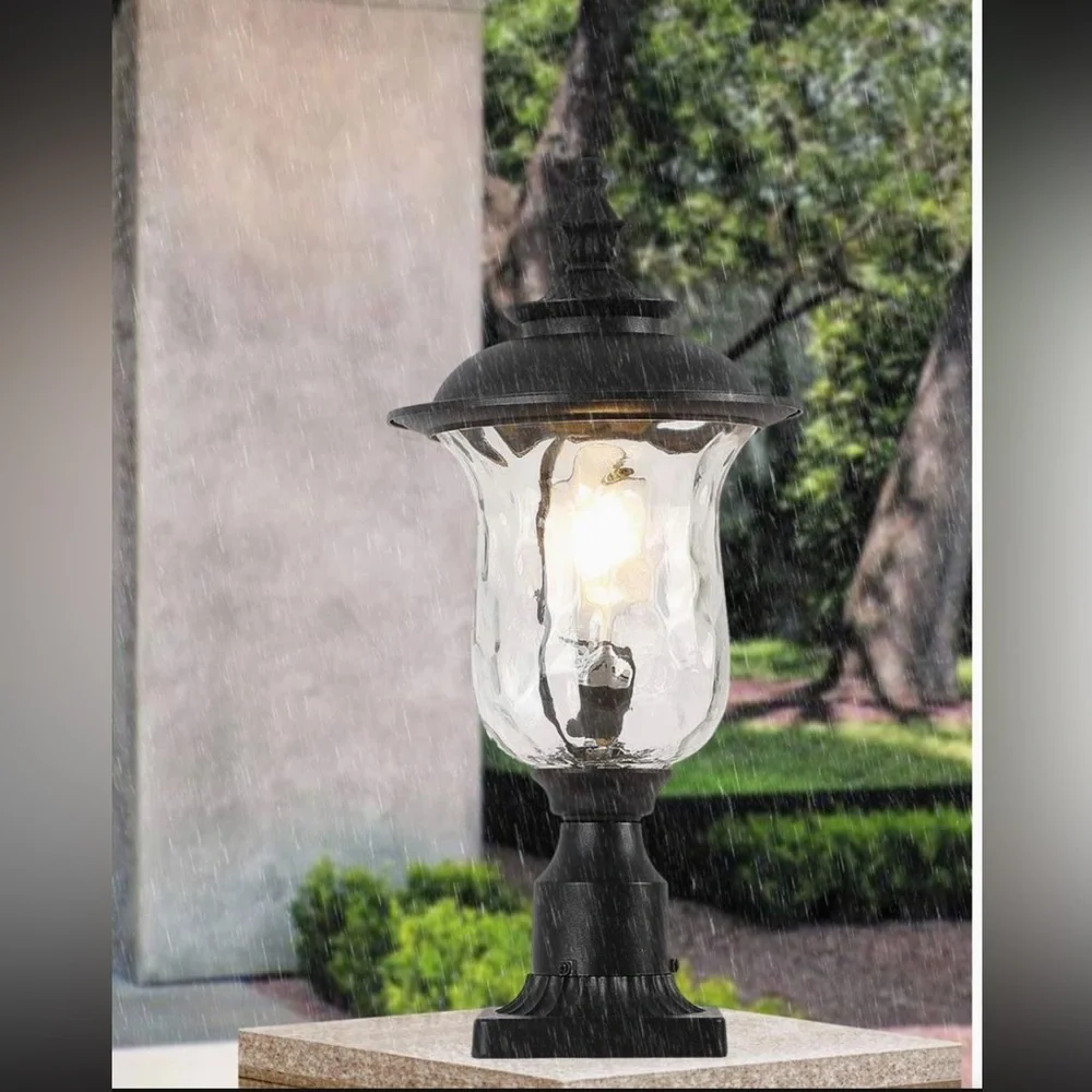 Dalksdci Outdoor Post-light Exterior Pillar Light W/3inch Pier Mount Base